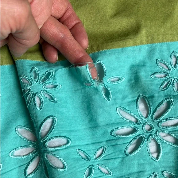 Boden Green and Blue Embellished A-Line Skirt - Picture 3 of 7